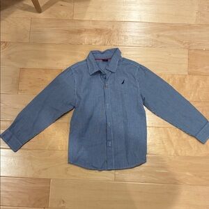 Nautica Kids Blue Checkered Button Down Shirt